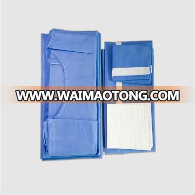 Disposable types of general surgical patient drapes surgery pack