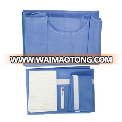 Side drape with tape, disposable medical ent surgical packs